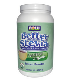 Organic Stevia Extract Powder, Now Foods (454g)
