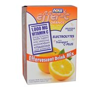 Effer-C Orange, Now Foods 30 Packets